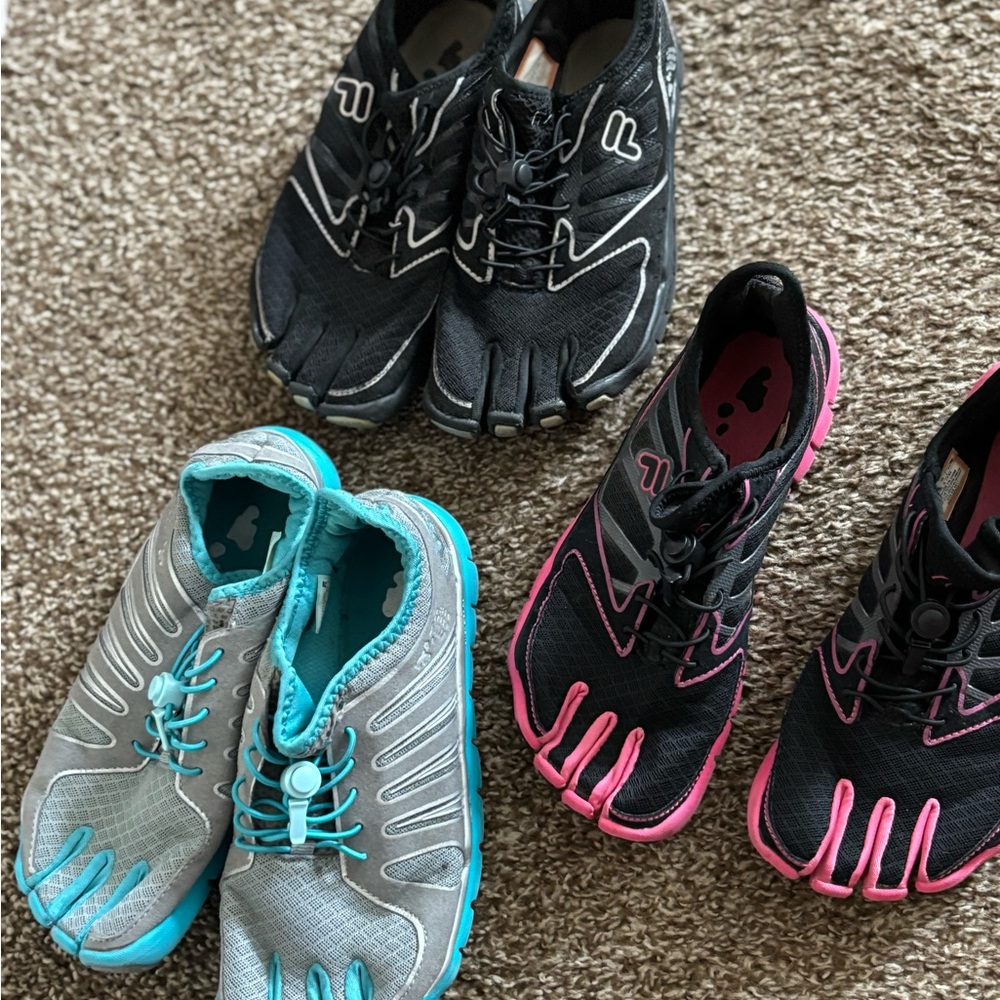 Women's Athletic Shoes - Black, Gray, Pink